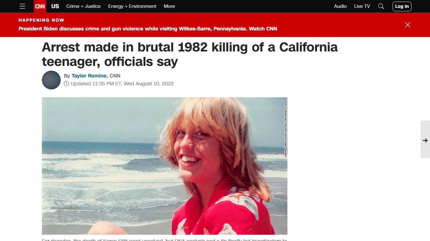 Karen Stitt: Arrest made in brutal 1982 killing of a California ...